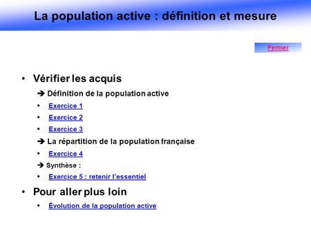La population active : définition et mesure