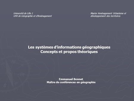 Les systèmes d’informations géographiques
