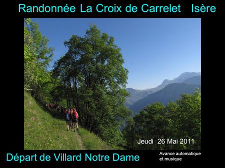 Randonnée La Croix de Carrelet Isère