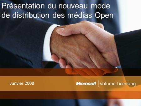 Présentation du nouveau mode de distribution des médias Open Janvier 2008.