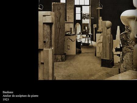 Bauhaus Atelier de sculpture de pierre 1923.
