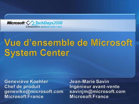 Vue d’ensemble de Microsoft System Center