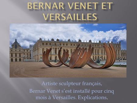 Bernar Venet et Versailles