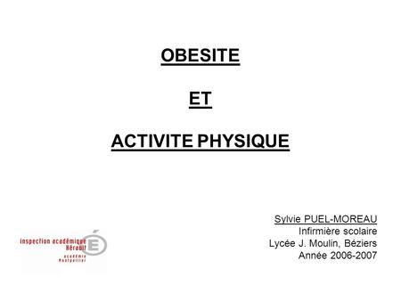 OBESITE ET ACTIVITE PHYSIQUE