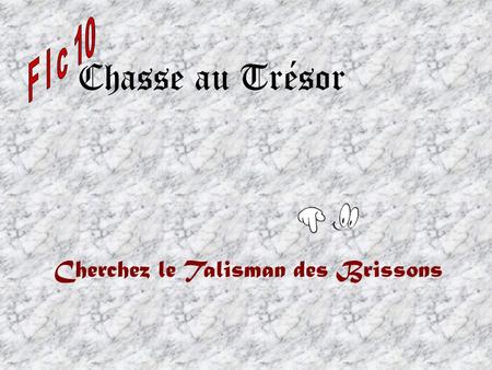 Chasse au Trésor Cherchez le Talisman des Brissons.