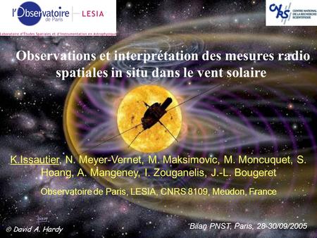 Observatoire de Paris, LESIA, CNRS 8109, Meudon, France