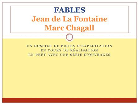 FABLES Jean de La Fontaine Marc Chagall