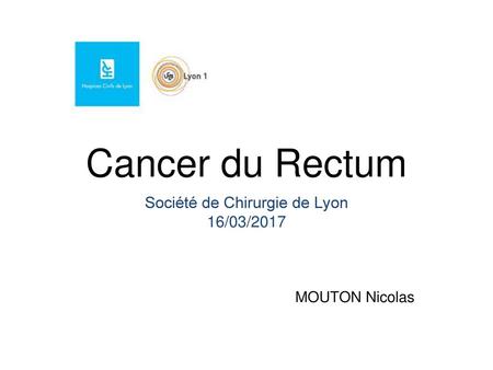 Société de Chirurgie de Lyon 16/03/2017
