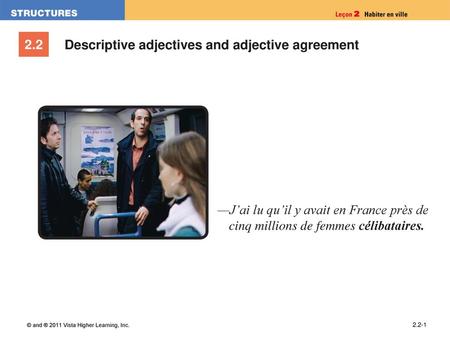Descriptive adjectives and adjective agreement
