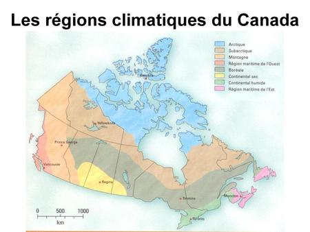 Les régions climatiques du Canada