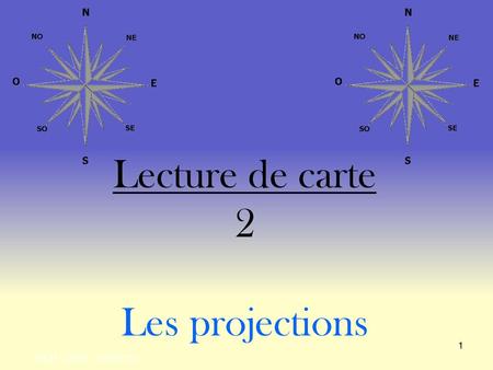 Lecture de carte 2 Les projections DFM / DIMT - TOPO 201.