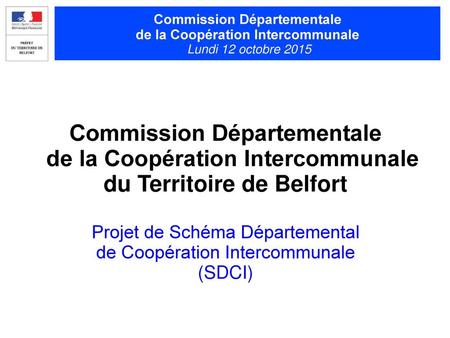 Commission Départementale de la Coopération Intercommunale