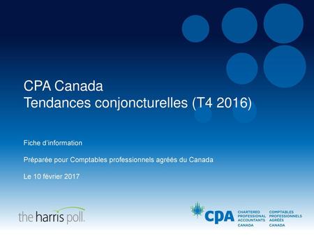 CPA Canada Tendances conjoncturelles (T4 2016)