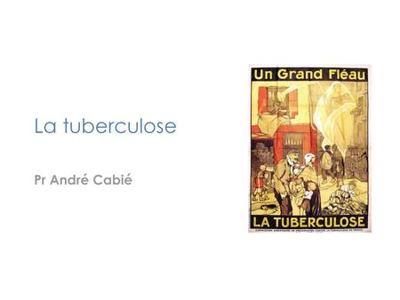 La tuberculose Pr André Cabié.