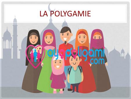 LA POLYGAMIE. PLAN DE TRAVAIL introduction Définition Les causes Les consequences l’islam et la polygamie La polygamie au Maroc Conclusion.