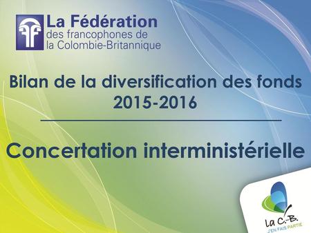 Bilan de la diversification des fonds Concertation interministérielle