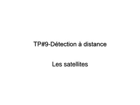TP#9-Détection à distance