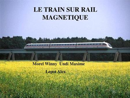 LE TRAIN SUR RAIL MAGNETIQUE