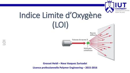Indice Limite d’Oxygène (LOI)