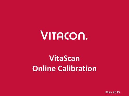 VitaScan Online Calibration