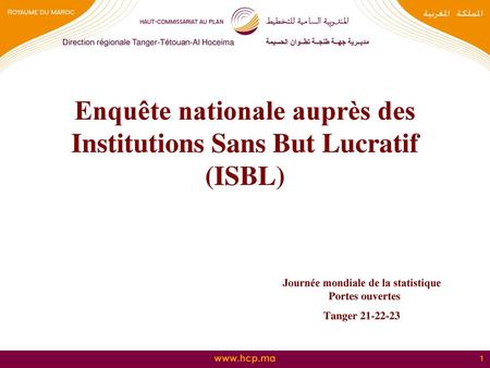 Enquête nationale auprès des Institutions Sans But Lucratif (ISBL)