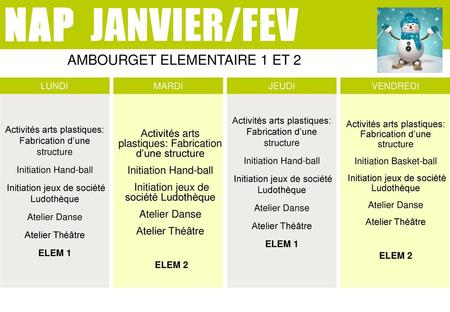 JANVIER/FEV AMBOURGET ELEMENTAIRE 1 ET 2