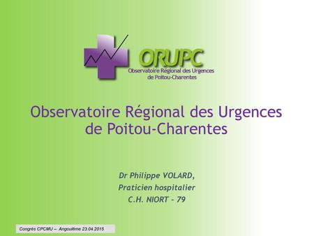 Observatoire Régional des Urgences de Poitou-Charentes