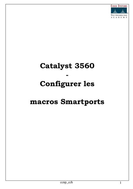 Catalyst Configurer les macros Smartports