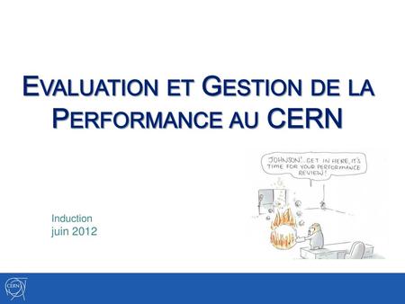 Evaluation et Gestion de la Performance au CERN