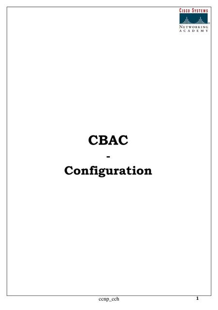 CBAC - Configuration ccnp_cch ccnp_cch.