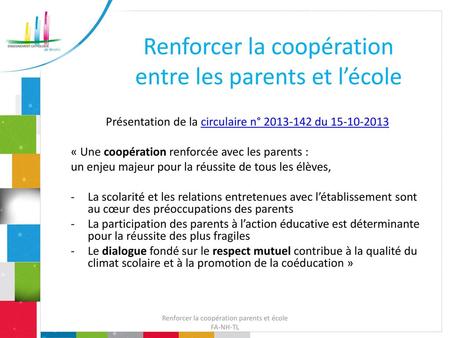Renforcer la coopération entre les parents et l’école