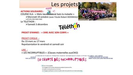 Les projets ACTIONS SOLIDAIRES :