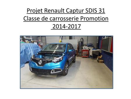 Projet Renault Captur SDIS 31 Classe de carrosserie Promotion