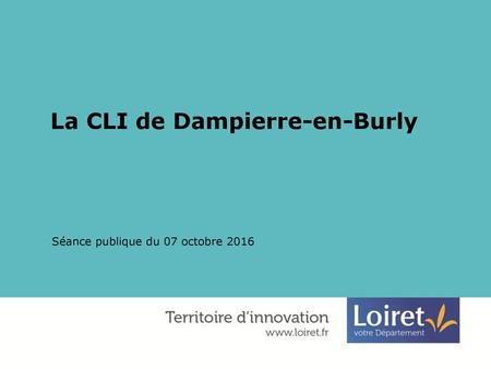 La CLI de Dampierre-en-Burly