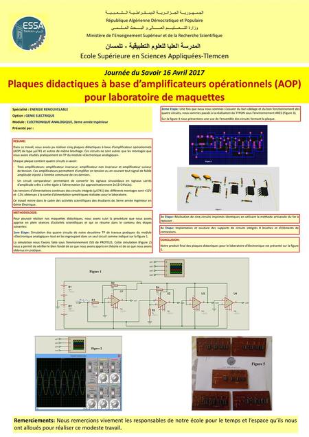 Plaques didactiques à base d’amplificateurs opérationnels (AOP)