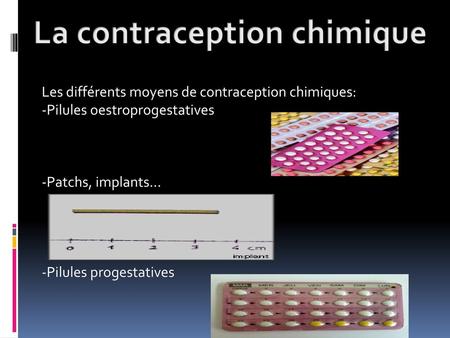La contraception chimique