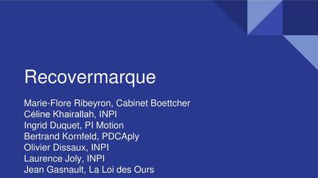 Recovermarque Marie-Flore Ribeyron, Cabinet Boettcher