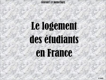 Le logement des étudiants en France