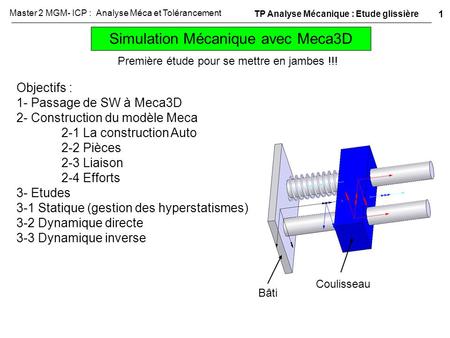 Simulation Mécanique avec Meca3D