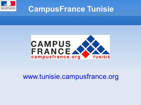 CampusFrance Tunisie www.tunisie.campusfrance.org.