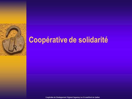Coopérative de solidarité