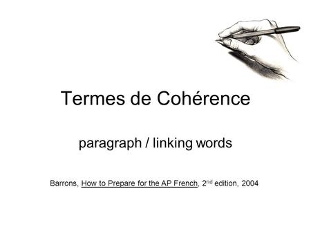 paragraph / linking words