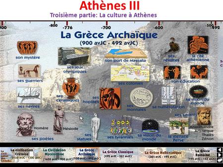 Troisième partie: La culture à Athènes