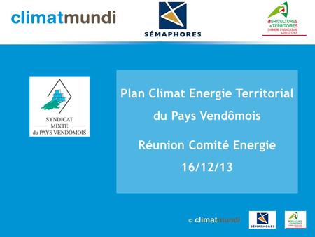 Plan Climat Energie Territorial du Pays Vendômois