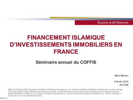 FINANCEMENT ISLAMIQUE D’INVESTISSEMENTS IMMOBILIERS EN FRANCE