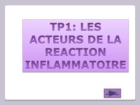 TP1: LES ACTEURS DE LA REACTION INFLAMMATOIRE situation déclenchante