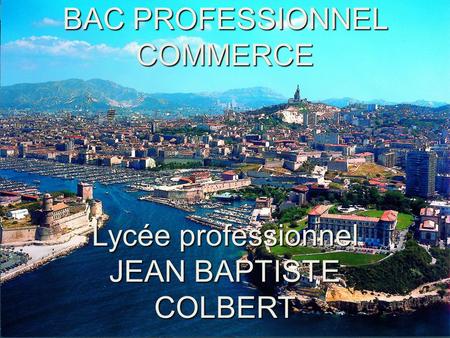 BAC PROFESSIONNEL COMMERCE Lycée professionnel JEAN BAPTISTE COLBERT