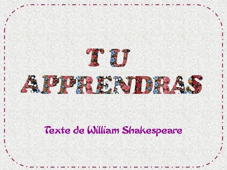 Texte de William Shakespeare