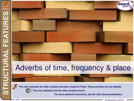 Adverbs of time, frequency & place