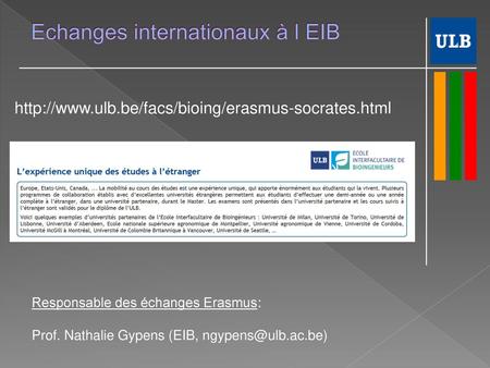 Echanges internationaux à l EIB